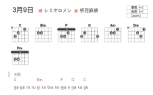 桥豆麻袋《3月9日》吉他谱_C调吉他弹唱谱_和弦谱