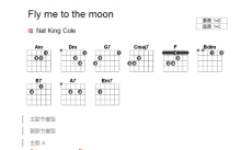 NatKingCole《Fly me to the moon》吉他谱_C调吉他弹唱谱_和弦谱