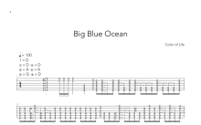 《big blue ocean》吉他谱_吉他独奏谱