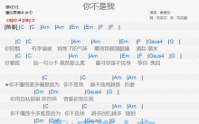 戴爱玲《你不是我》吉他谱_C调吉他弹唱谱_和弦谱