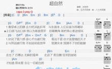 井柏然《超自然》吉他谱_G调吉他弹唱谱_和弦谱