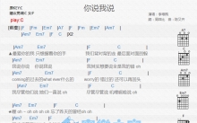 李唯枫《你说我说》吉他谱_C调吉他弹唱谱_和弦谱