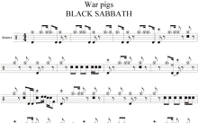 Black Sabbath《War Pigs》鼓谱_架子鼓谱