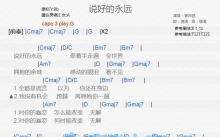 曾沛慈《说好的永远》吉他谱_G调吉他弹唱谱_和弦谱