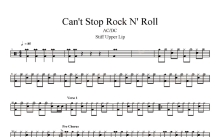 Twisted Sister《Can't Stop Rock N' Roll》鼓谱_架子鼓谱