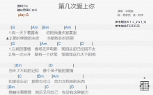 辛晓琪《第几次爱上你》吉他谱_G调吉他弹唱谱_和弦谱
