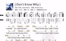 《Don‘t Know Why》_尤克里里谱