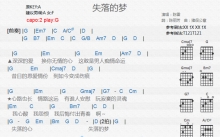 陈雷《失落的梦》吉他谱_G调吉他弹唱谱_和弦谱