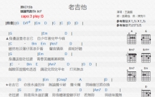 王识贤《老吉他》吉他谱_G调吉他弹唱谱_和弦谱