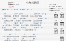 孙淑媚《你无将阮留》吉他谱_C调吉他弹唱谱_和弦谱