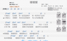 江惠仪《缓缓爱》吉他谱_C调吉他弹唱谱_和弦谱