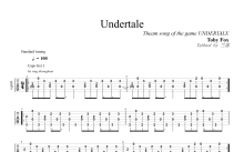 传说之下主题曲《undertale》吉他谱_吉他独奏谱