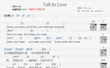 4 In Love《Fall In Love》吉他谱_G调吉他弹唱谱_和弦谱