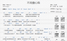 王宏恩《不用担心我》吉他谱_C调吉他弹唱谱_和弦谱