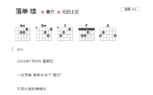 曹方《落单 续》吉他谱_C调吉他弹唱谱_和弦谱