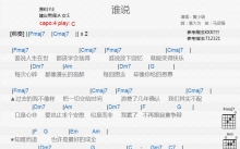 黄小琥《谁说》吉他谱_C调吉他弹唱谱_和弦谱