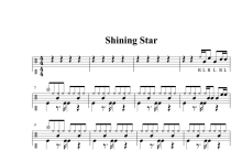 五级考级曲目《Shining Star》鼓谱_架子鼓谱