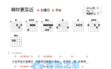 约书亚《与你更靠近》吉他谱_D调吉他弹唱谱_和弦谱