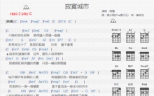 周蕙《寂寞城市》吉他谱_C调吉他弹唱谱_和弦谱