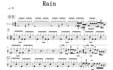 秦基博《Rain》鼓谱_架子鼓谱