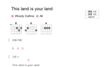 《This Land Is Your Land》吉他谱_D调吉他弹唱谱_和弦谱