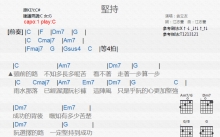翁立友《坚持》吉他谱_C调吉他弹唱谱_和弦谱