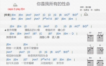 杨宗宪《你是我所有的性命》吉他谱_E调吉他弹唱谱_和弦谱