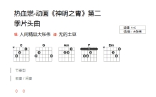 大张伟《热血燃》吉他谱_C调吉他弹唱谱_和弦谱