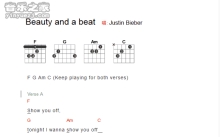 Justin Bieber《beautiful and a beat》吉他谱_吉他弹唱谱_和弦谱