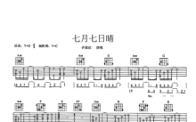 许慧欣《七月七日晴》吉他谱_C调吉他弹唱谱