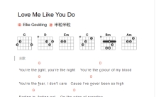 埃利·古尔丁《love me like you do》吉他谱_G调吉他弹唱谱_和弦谱