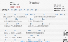 纪文惠《傻傻出发》吉他谱_C调吉他弹唱谱_和弦谱