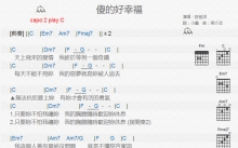 许绍洋《傻的好幸福》吉他谱_C调吉他弹唱谱_和弦谱