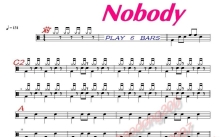 《Nobody》鼓谱_架子鼓谱