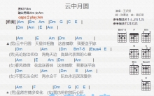 王识贤《云中月圆》吉他谱_C调吉他弹唱谱_和弦谱