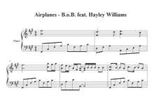 B.o.B、Hayley Willams《Airplanes》钢琴谱