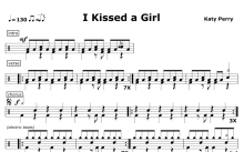 katy perry《I kissed a girl》鼓谱_架子鼓谱