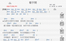 陈雷《看乎开》吉他谱_C调吉他弹唱谱_和弦谱
