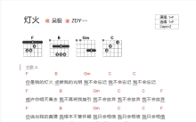 吴极《灯火》吉他谱_F调吉他弹唱谱_和弦谱