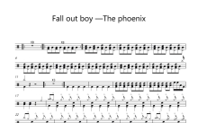 Falloutboy《Thephoenix》鼓谱_架子鼓谱