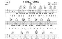 陈瑞《不是情人不必情深》吉他谱_G调吉他弹唱谱