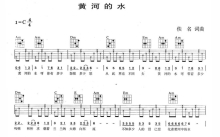 黄仲昆《黄河的水》吉他谱_C调吉他弹唱谱