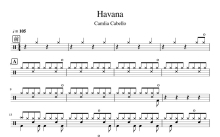 Camila Cabello《Havana》鼓谱_架子鼓谱