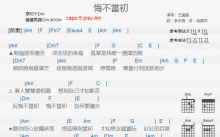王识贤《悔不当初》吉他谱_C调吉他弹唱谱_和弦谱