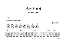 吕念祖《我心中的路》吉他谱_C调吉他弹唱谱