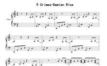 Damien Rice《9 crimes》钢琴谱