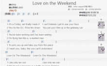 ohn Mayer《Love On The Weekend》吉他谱_G调吉他弹唱谱_和弦谱