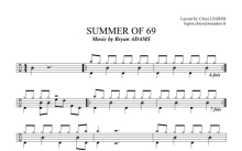 Bryan Adams《Summer Of '69》鼓谱_架子鼓谱