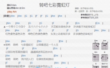 夹子电动大乐队《转吧七彩霓虹灯》吉他谱_A调吉他弹唱谱_和弦谱