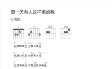 四四《愿一天有人这样唱给我》吉他谱_吉他弹唱谱_和弦谱